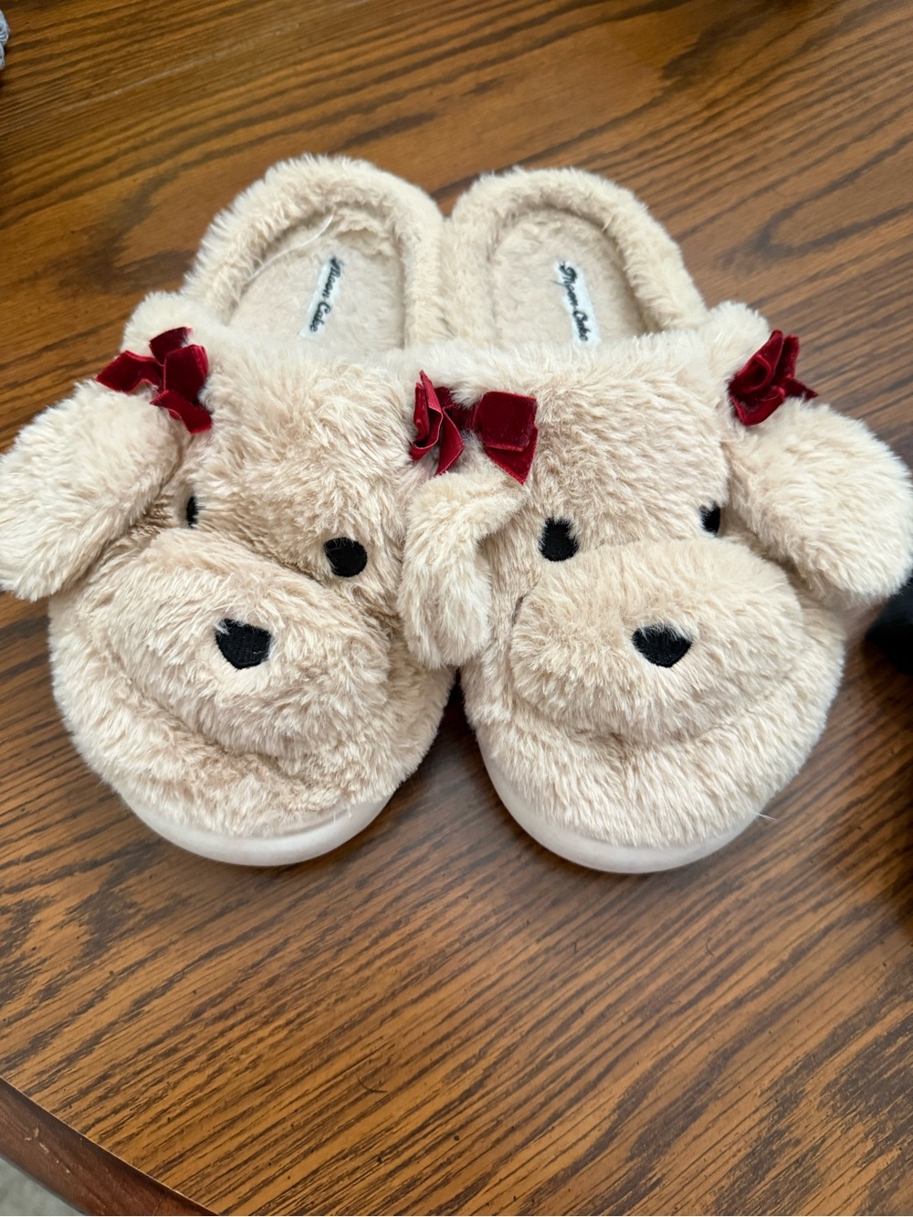 Plush Puppy Slip-On Womens Slippers
